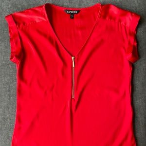 Express red silky dress top - size XS